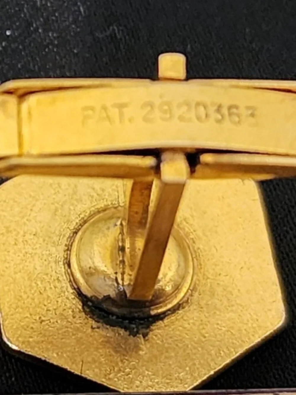 Vintage Gold Tone Horse Head Cufflinks - Swank with Patent Number